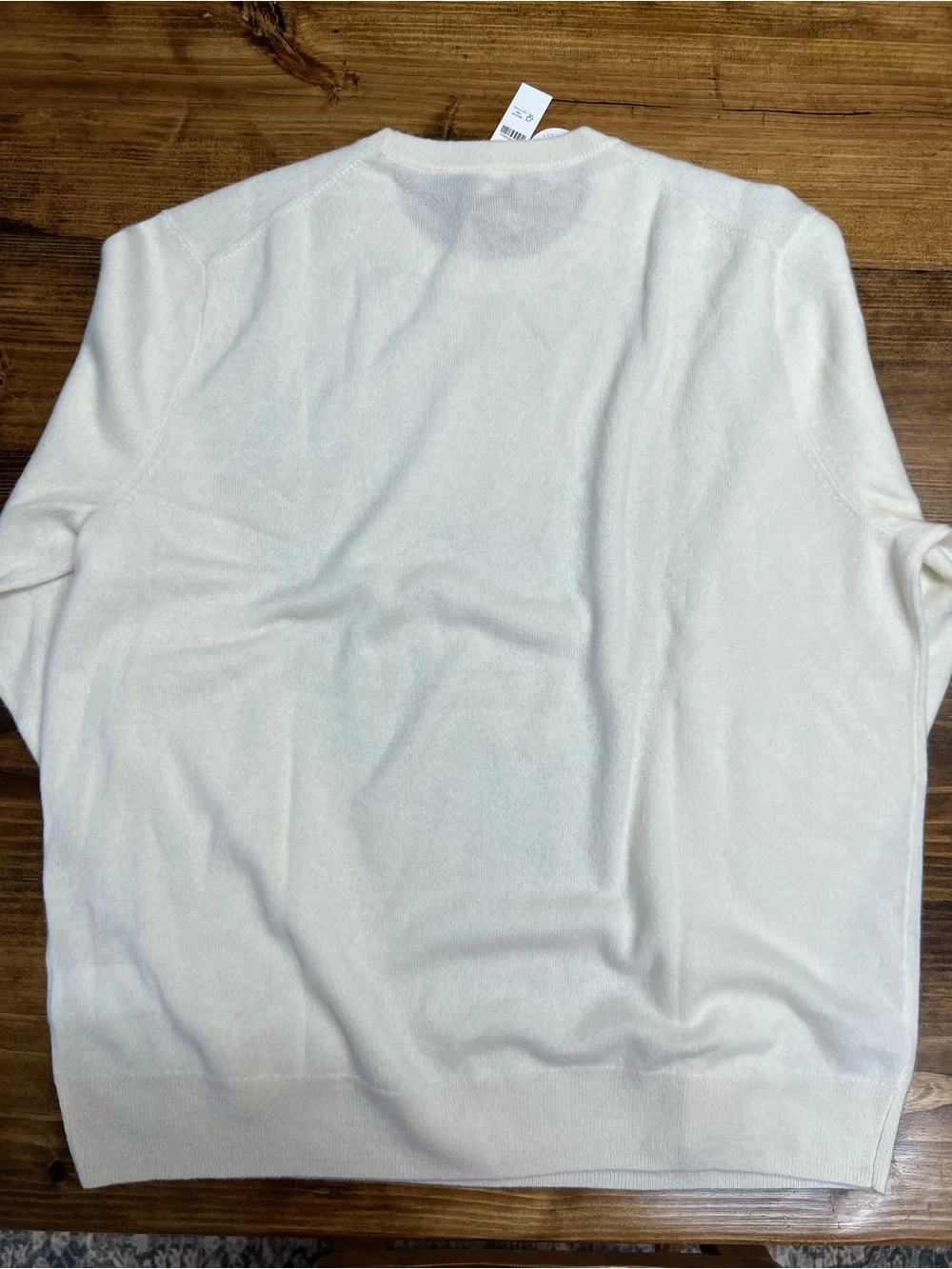 J. Crew Men’s Cashmere crewneck sweater in Snow Cream Size XXL NWT
